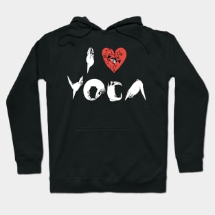 I Love Yoga Pug Hoodie